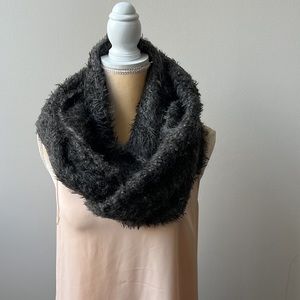 Sportmax Infinity Scarf, Women’s Shaggy Deep Brown lots of length eyelash fringe